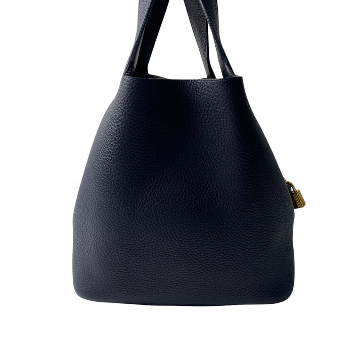 エルメス HERMES レディース ピコタンロック MM ブルーニュイ・ヴェールシプレ カザック Y刻印 ゴールド金具 トリヨン ハンドバッグ