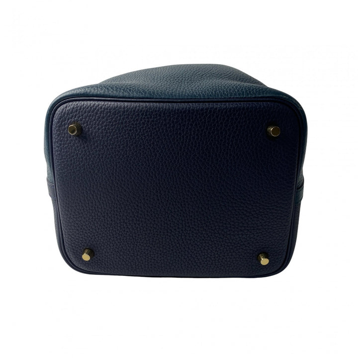 エルメス HERMES レディース ピコタンロック MM ブルーニュイ・ヴェールシプレ カザック Y刻印 ゴールド金具 トリヨン ハンドバッグ