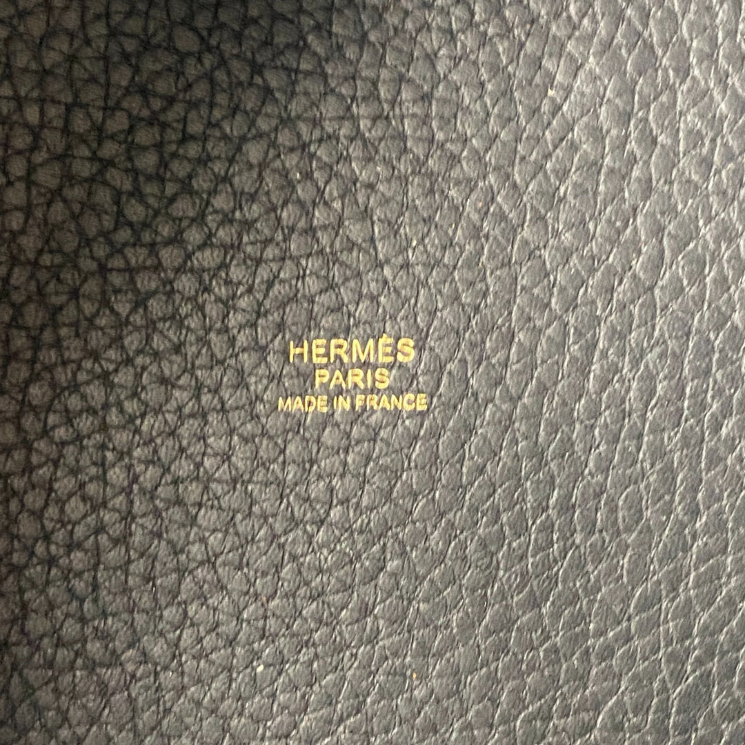 エルメス HERMES レディース ピコタンロック MM ブルーニュイ・ヴェールシプレ カザック Y刻印 ゴールド金具 トリヨン ハンドバッグ