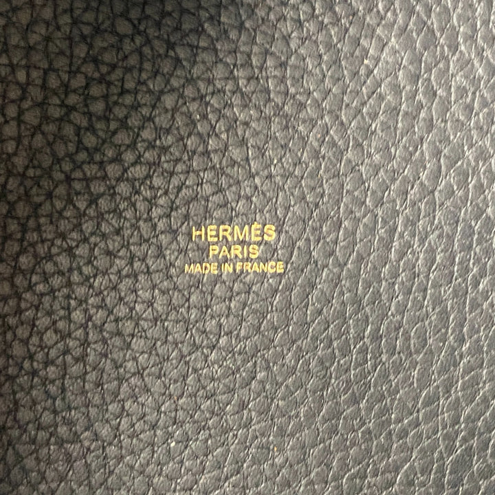 エルメス HERMES レディース ピコタンロック MM ブルーニュイ・ヴェールシプレ カザック Y刻印 ゴールド金具 トリヨン ハンドバッグ