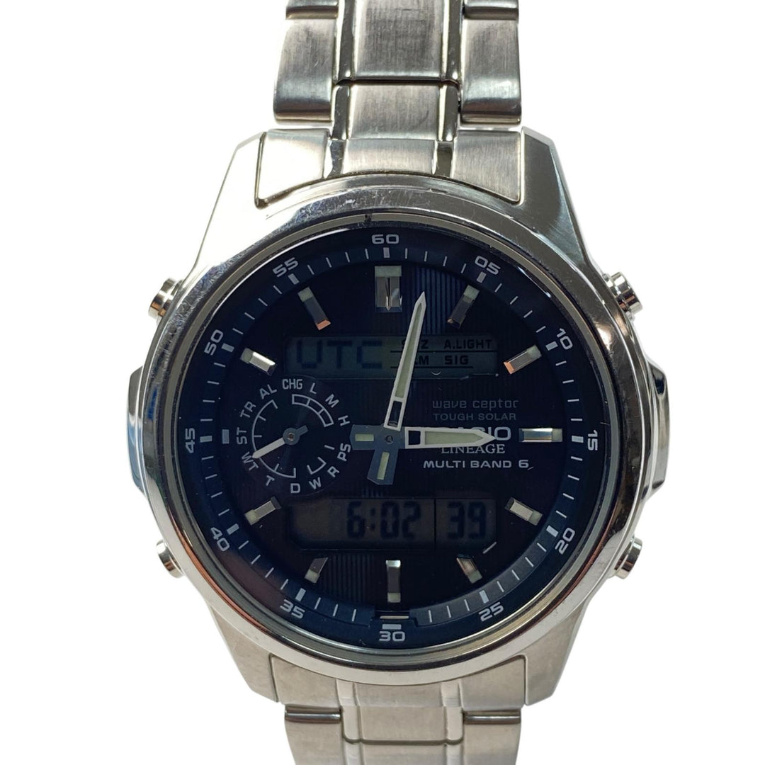 カシオ CASIO メンズ リニエージ 電波ソーラー デジアナ 稼働品 腕時計 LCW-M300