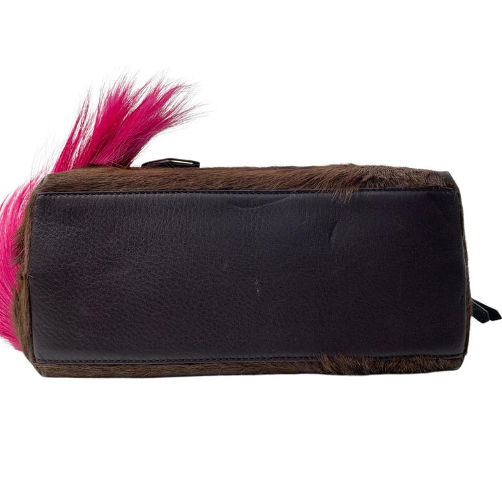 定価45万 フェンディ FENDI バイザウェイ スモール ガゼルファー ショルダーバッグ 斜めがけ クロスボディ レディース