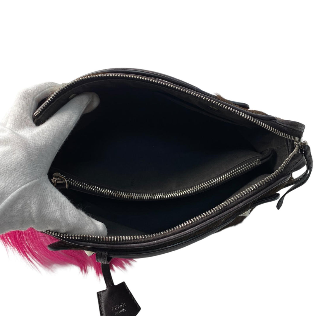 定価45万 フェンディ FENDI バイザウェイ スモール ガゼルファー ショルダーバッグ 斜めがけ クロスボディ レディース