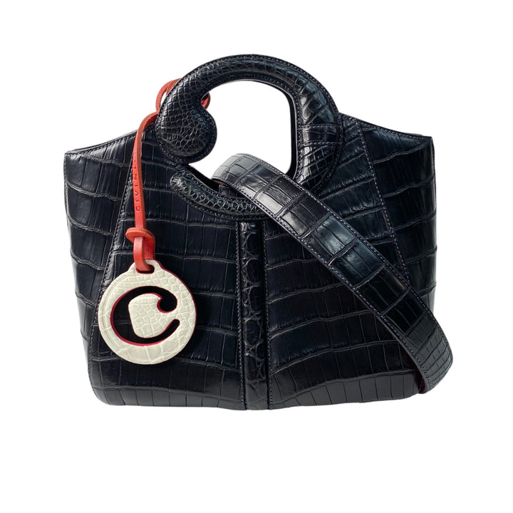 未使用 チビナイル Civinile レディース 2way マットクロコ ショルダーバッグ ハンドバッグ
