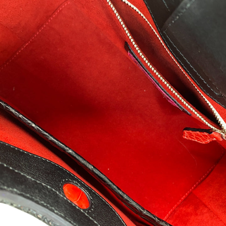 未使用 チビナイル Civinile レディース 2way マットクロコ ショルダーバッグ ハンドバッグ