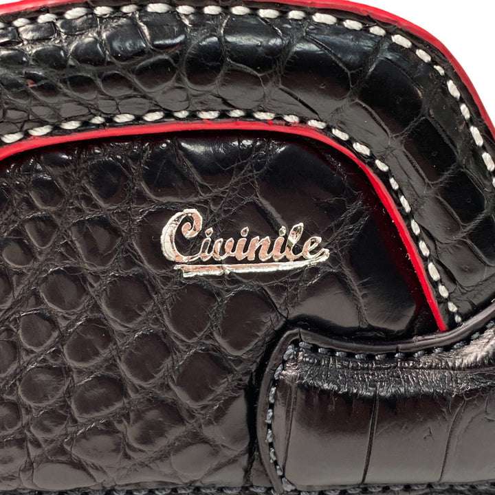 未使用 チビナイル Civinile レディース 2way マットクロコ ショルダーバッグ ハンドバッグ