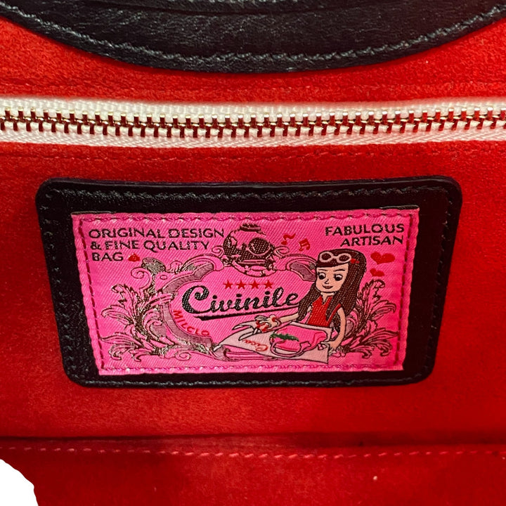 未使用 チビナイル Civinile レディース 2way マットクロコ ショルダーバッグ ハンドバッグ