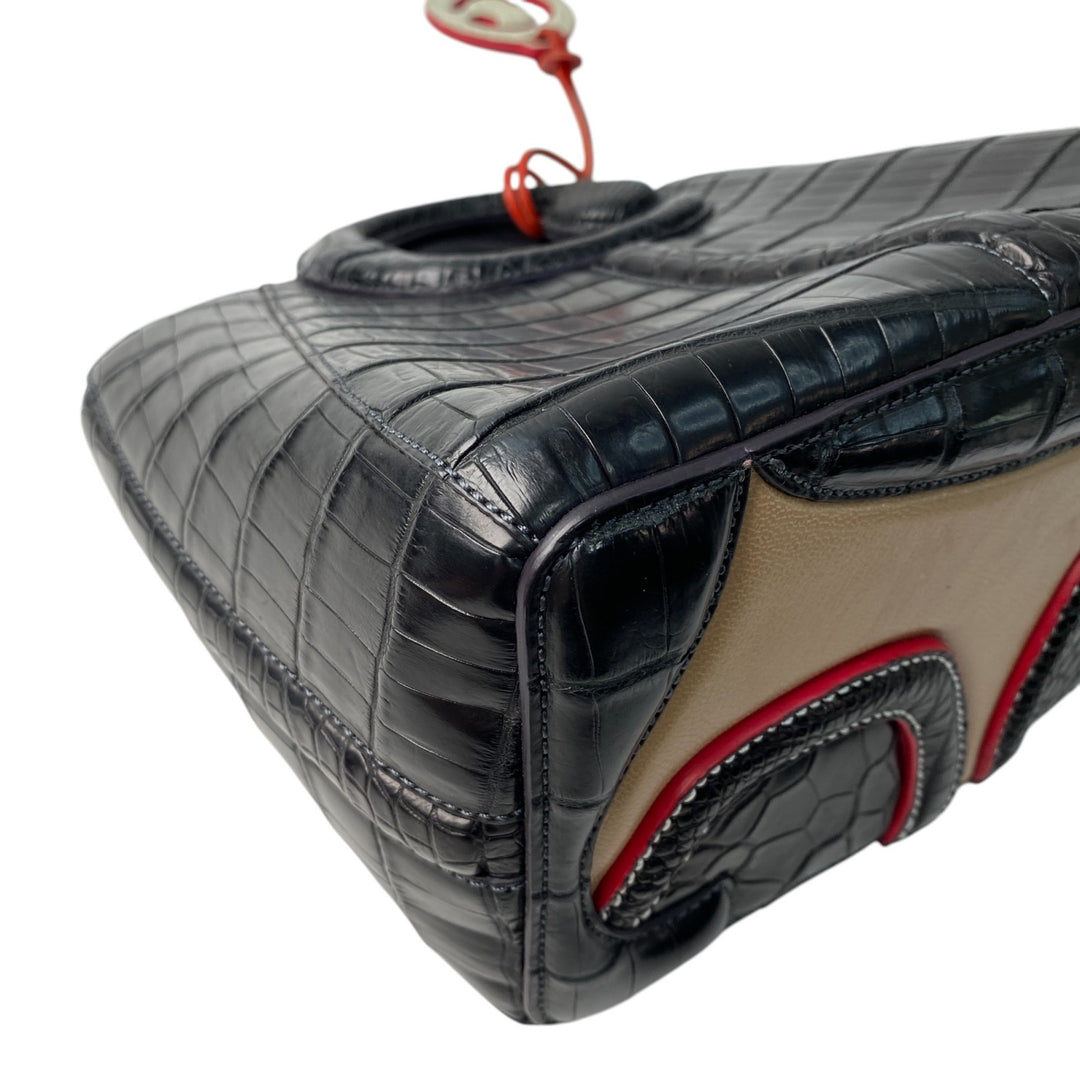 未使用 チビナイル Civinile レディース 2way マットクロコ ショルダーバッグ ハンドバッグ