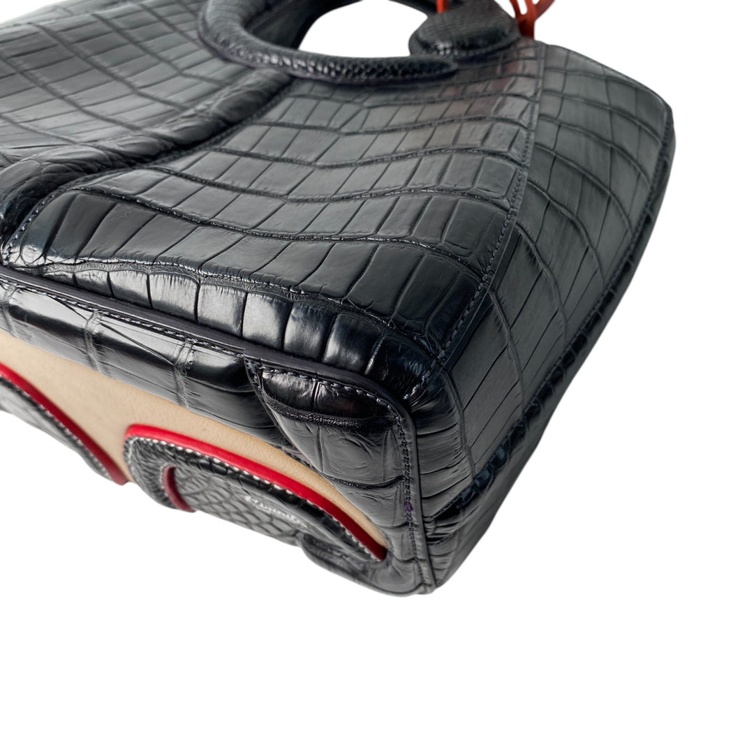 未使用 チビナイル Civinile レディース 2way マットクロコ ショルダーバッグ ハンドバッグ