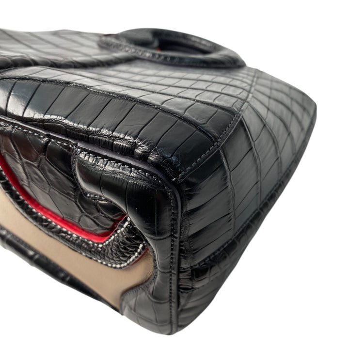 未使用 チビナイル Civinile レディース 2way マットクロコ ショルダーバッグ ハンドバッグ