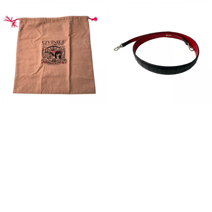 未使用 チビナイル Civinile レディース 2way マットクロコ ショルダーバッグ ハンドバッグ