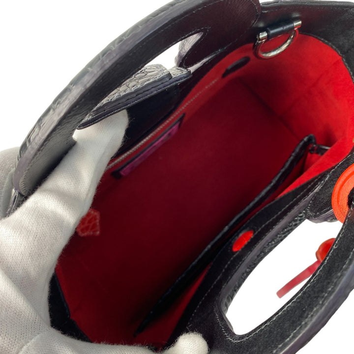 未使用 チビナイル Civinile レディース 2way マットクロコ ショルダーバッグ ハンドバッグ