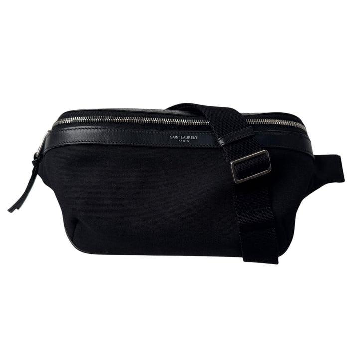 サンローラン SAINT LAURENT ウエストポーチ キャンバス ボディバッグ ブラック 557831 メンズ