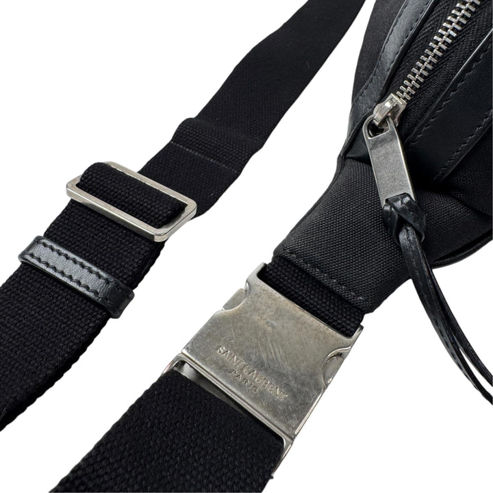 サンローラン SAINT LAURENT ウエストポーチ キャンバス ボディバッグ ブラック 557831 メンズ