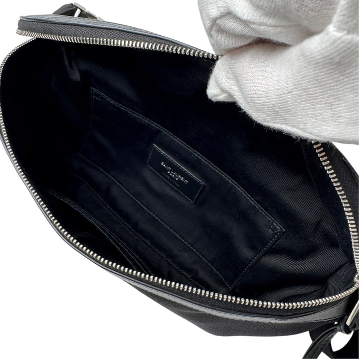 サンローラン SAINT LAURENT ウエストポーチ キャンバス ボディバッグ ブラック 557831 メンズ