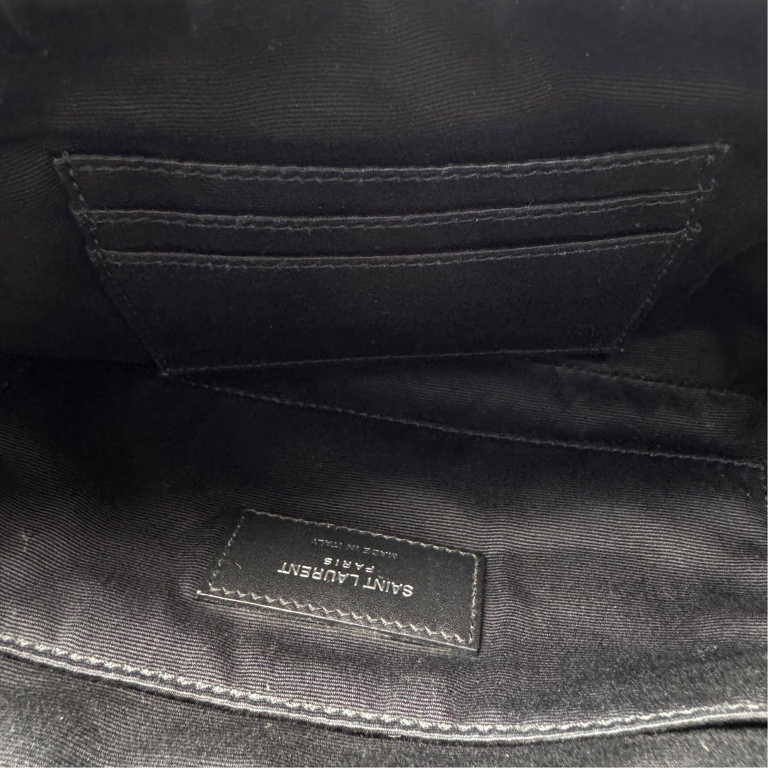 サンローラン SAINT LAURENT ウエストポーチ キャンバス ボディバッグ ブラック 557831 メンズ