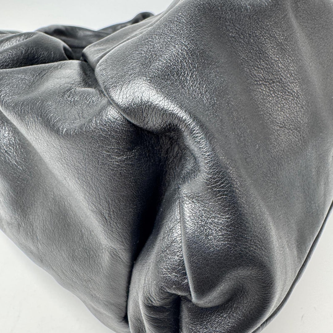 美品 ボッテガヴェネタ Bottega Veneta ザショルダーポーチ ギャザー ワンハンドルバッグ レザー 610524 レディース