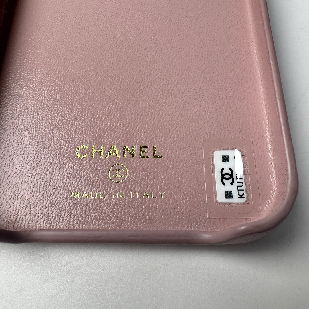 シャネル CHANEL iPhone15Promax ケース チェーンストラップ パール レディース