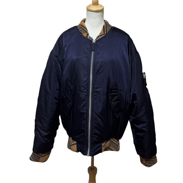 プラダ PRADA 21AW Re-Nylon ニットボンバージャケット ラフシモンズ M メンズ 大きめ