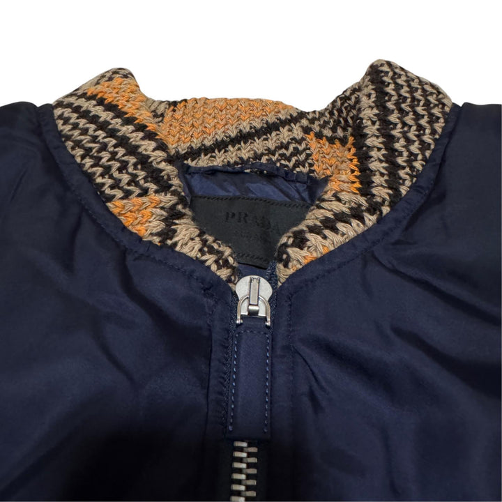 プラダ PRADA 21AW Re-Nylon ニットボンバージャケット ラフシモンズ M メンズ 大きめ