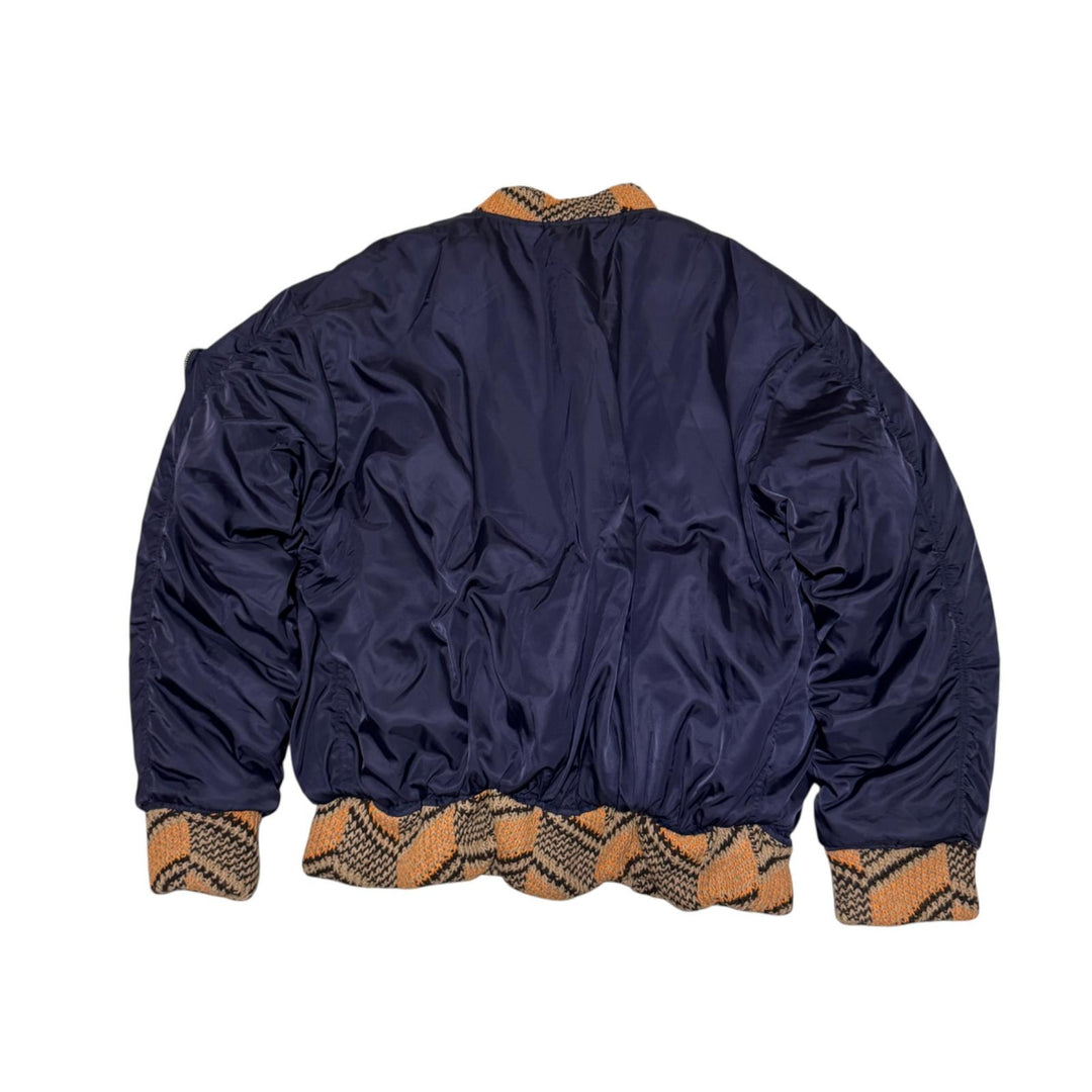 プラダ PRADA 21AW Re-Nylon ニットボンバージャケット ラフシモンズ M メンズ 大きめ