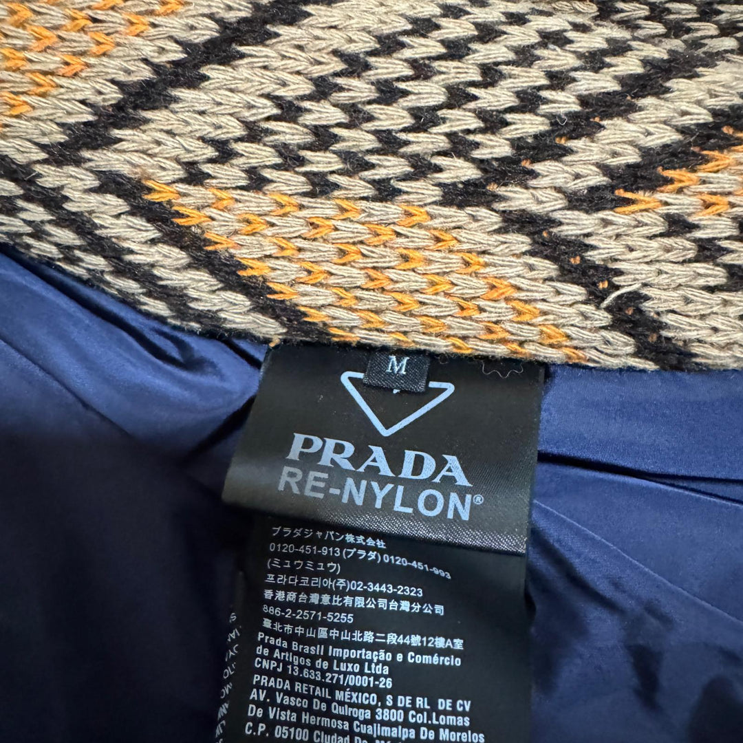 プラダ PRADA 21AW Re-Nylon ニットボンバージャケット ラフシモンズ M メンズ 大きめ