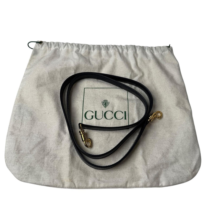 グッチ GUCCI オールドグッチ バンブー 2way ミニショルダーバッグ ハンドバッグ 黒 カーフ 斜めがけ クロスボディ レディース