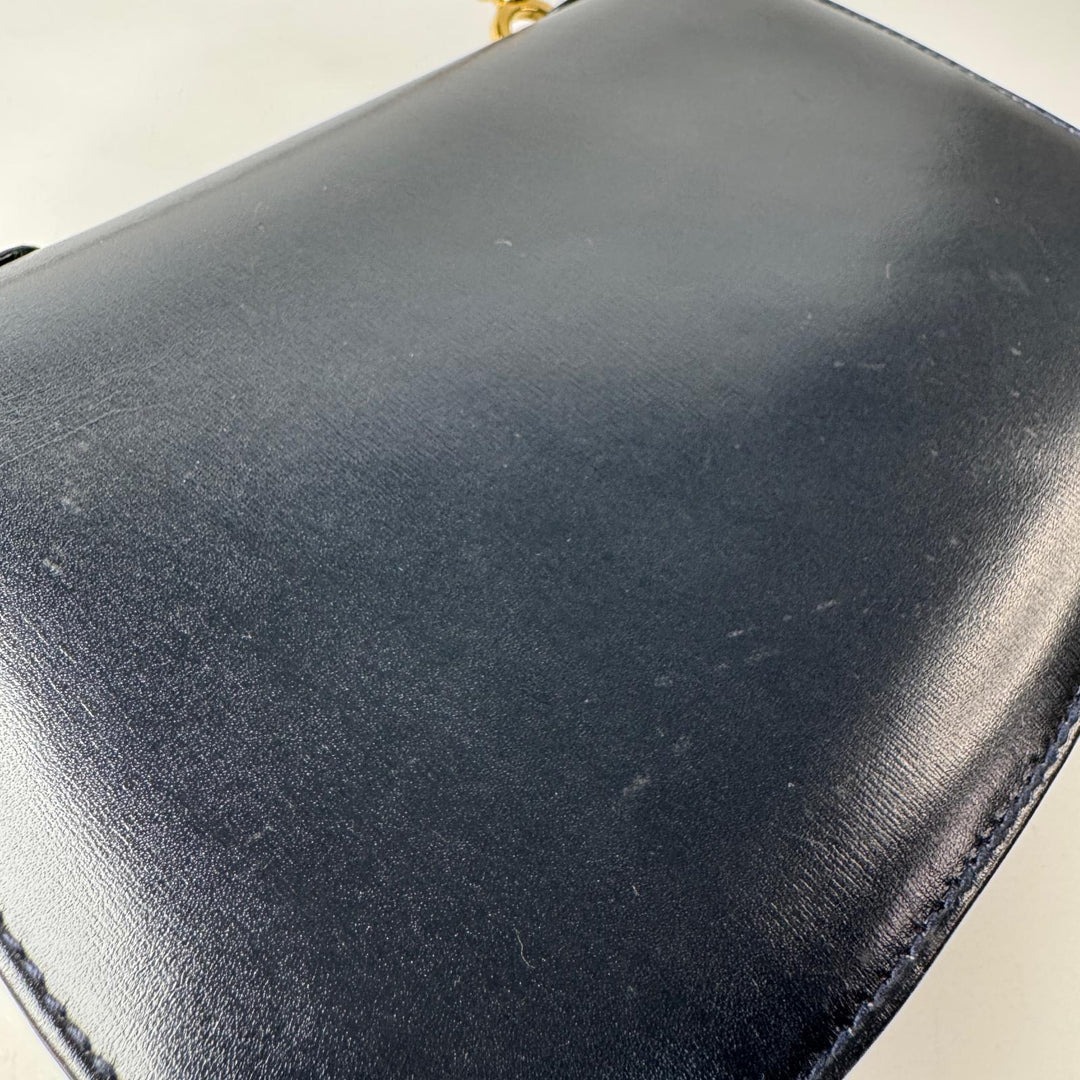 グッチ GUCCI オールドグッチ バンブー 2way ミニショルダーバッグ ハンドバッグ 黒 カーフ 斜めがけ クロスボディ レディース