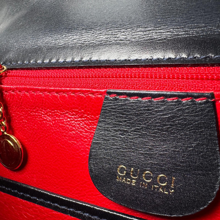 グッチ GUCCI オールドグッチ バンブー 2way ミニショルダーバッグ ハンドバッグ 黒 カーフ 斜めがけ クロスボディ レディース