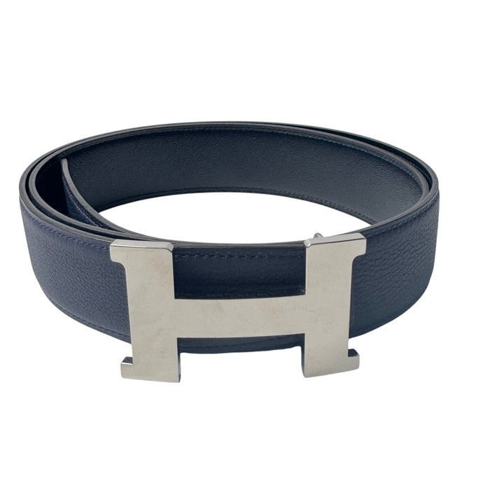 美品 エルメス HERMES コンスタンス ベルト ブラック SV金具 W刻印 メンズ