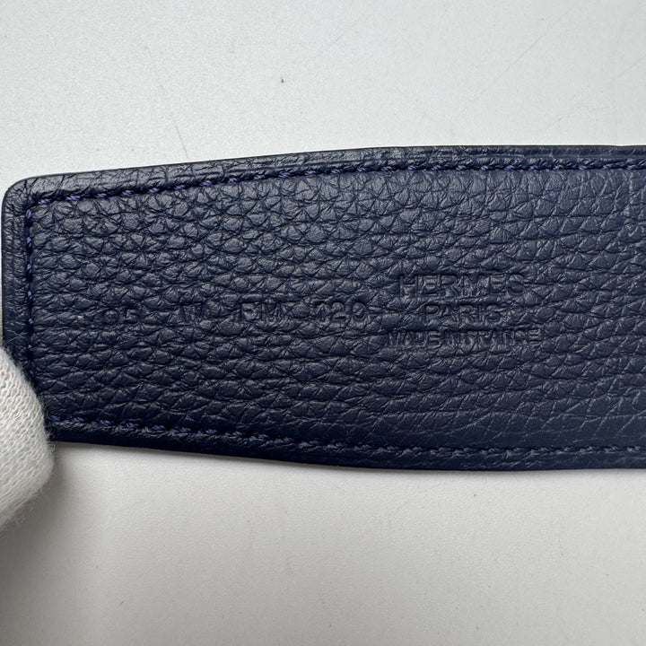 美品 エルメス HERMES コンスタンス ベルト ブラック SV金具 W刻印 メンズ