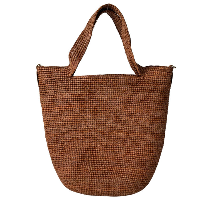 美品 ロエベ LOEWE スリットバッグ ミニ ラフィア×レザー 2way トートバッグ ショルダーバッグ 斜めがけ クロスボディ レディース