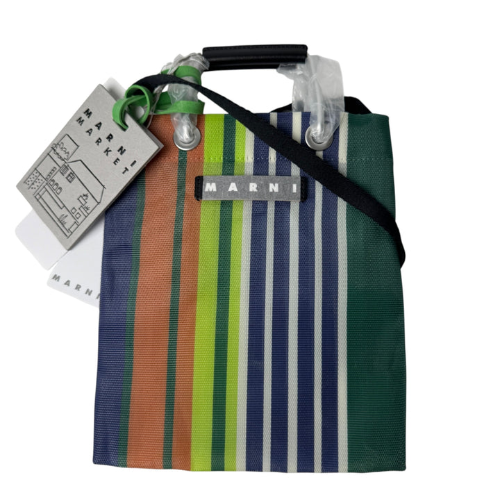 美品 マルニ MARNI 2way ストライプ ミニ ショルダーバッグ ハンドバッグ 斜めがけ クロスボディ SHMH0106A0 レディース