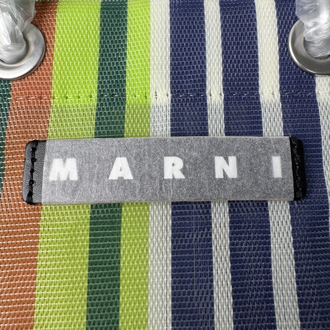 美品 マルニ MARNI 2way ストライプ ミニ ショルダーバッグ ハンドバッグ 斜めがけ クロスボディ SHMH0106A0 レディース