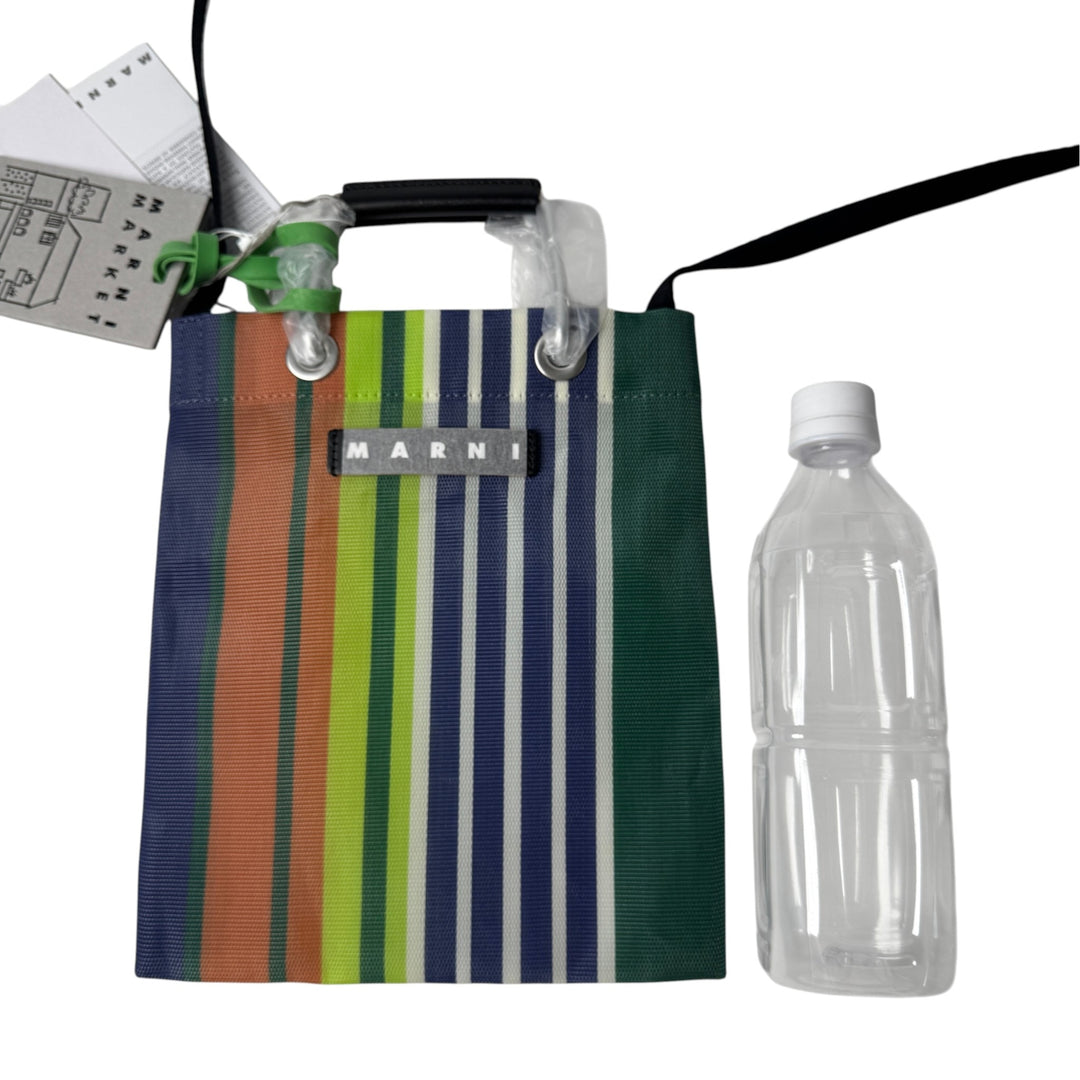 美品 マルニ MARNI 2way ストライプ ミニ ショルダーバッグ ハンドバッグ 斜めがけ クロスボディ SHMH0106A0 レディース