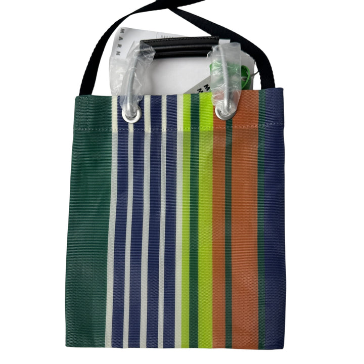 美品 マルニ MARNI 2way ストライプ ミニ ショルダーバッグ ハンドバッグ 斜めがけ クロスボディ SHMH0106A0 レディース
