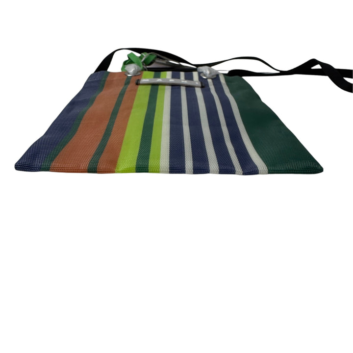 美品 マルニ MARNI 2way ストライプ ミニ ショルダーバッグ ハンドバッグ 斜めがけ クロスボディ SHMH0106A0 レディース