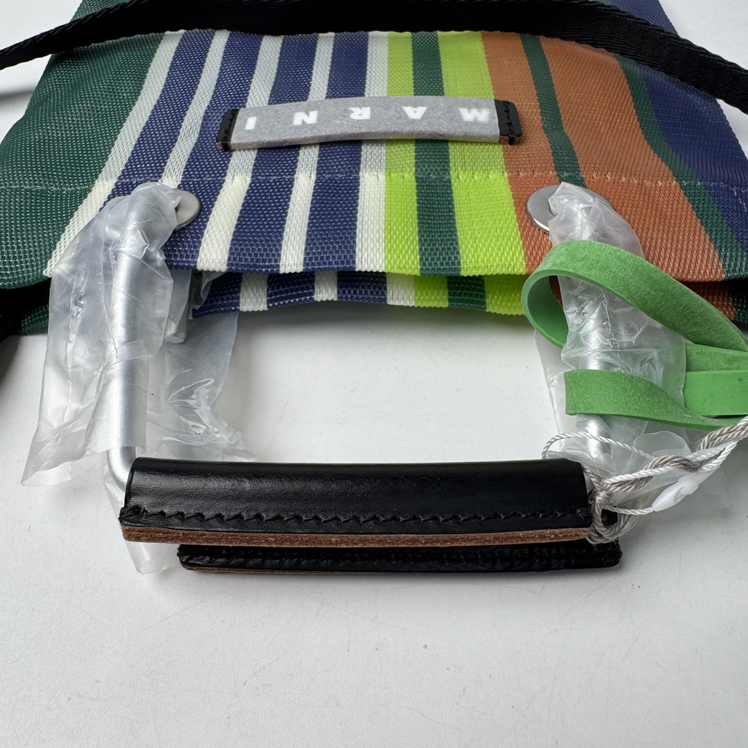 美品 マルニ MARNI 2way ストライプ ミニ ショルダーバッグ ハンドバッグ 斜めがけ クロスボディ SHMH0106A0 レディース