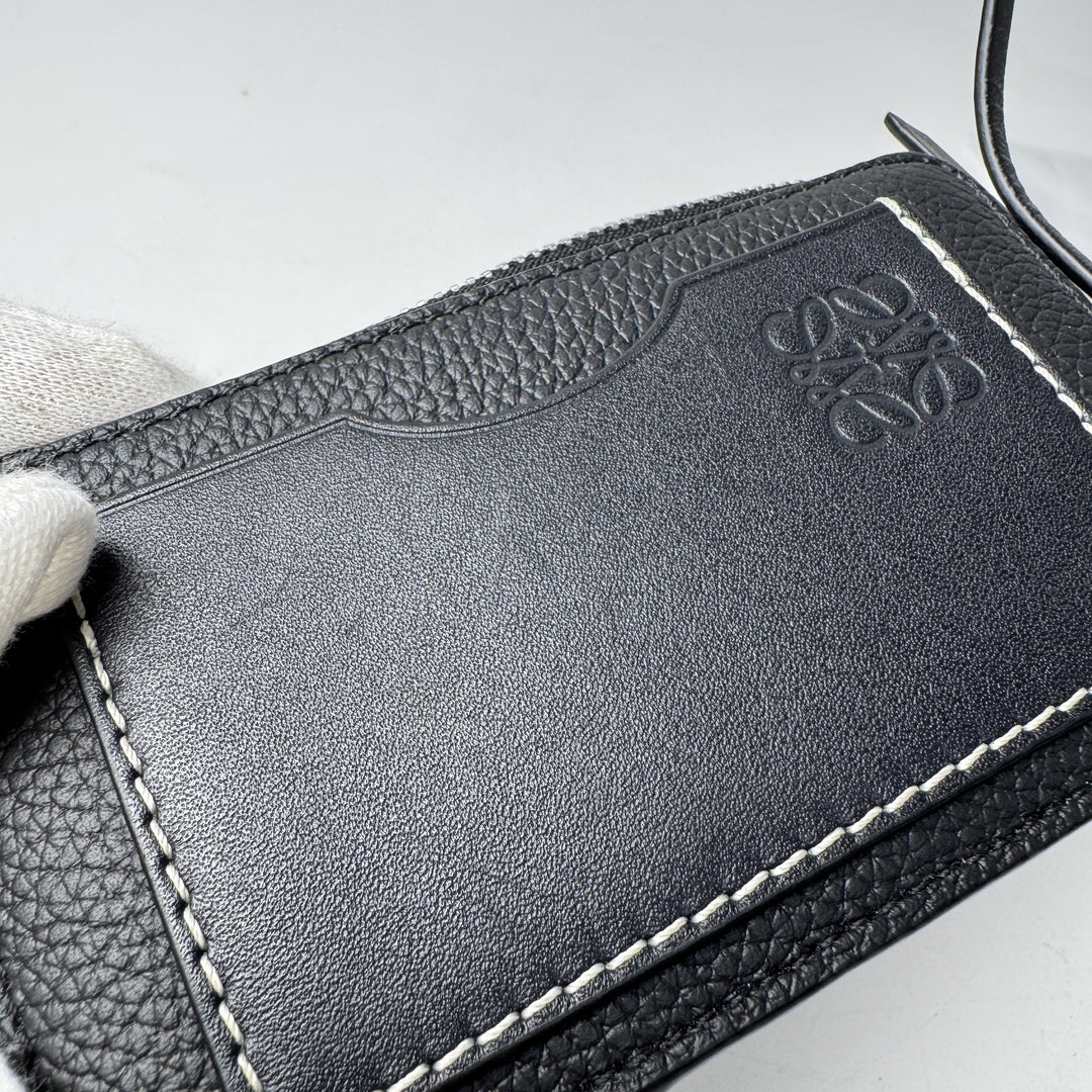 ロエベ LOEWE アナグラム L字ファスナー コインケース カードケース 黒 メンズ