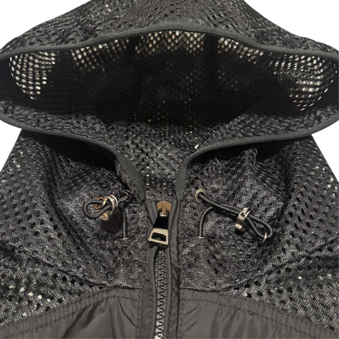 美品 モンクレール MONCLER ペルサン PERSAN メッシュジャケット 黒 サイズ00 F10931A71400 レディース
