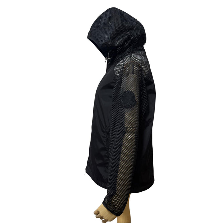 美品 モンクレール MONCLER ペルサン PERSAN メッシュジャケット 黒 サイズ00 F10931A71400 レディース