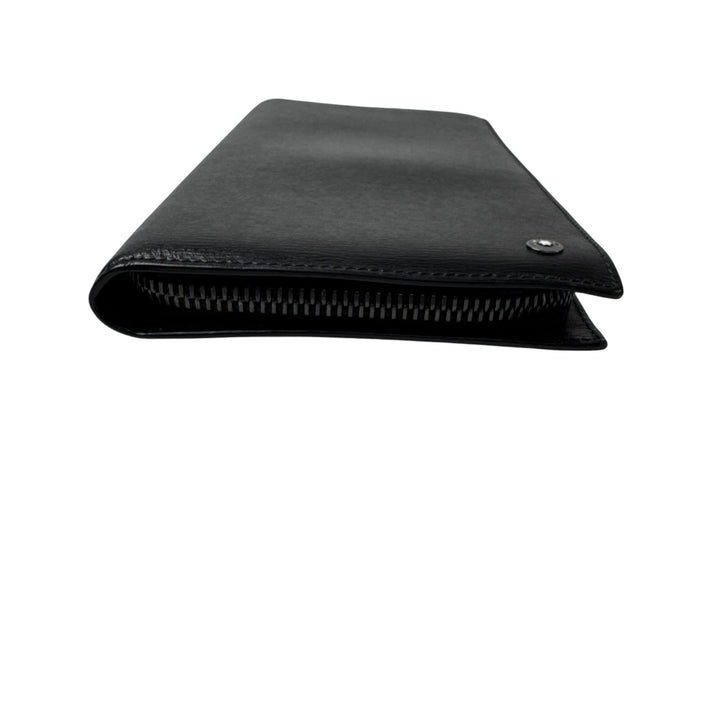 美品 モンブラン MONTBLANC サルトリアル レザー ラウンドファスナー 長財布 メンズ　ブラック　黒