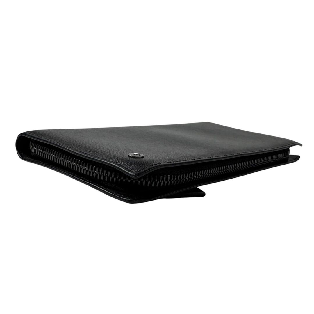 美品 モンブラン MONTBLANC サルトリアル レザー ラウンドファスナー 長財布 メンズ　ブラック　黒