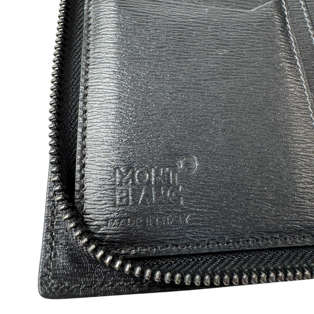 美品 モンブラン MONTBLANC サルトリアル レザー ラウンドファスナー 長財布 メンズ　ブラック　黒