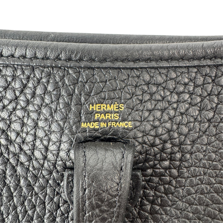 美品 エルメス HERMES エブリンTPM 黒 ノワール ゴールド金具 ショルダーバッグ 斜めがけ クロスボディ レディース
