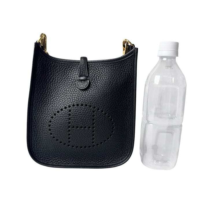 美品 エルメス HERMES エブリンTPM 黒 ノワール ゴールド金具 ショルダーバッグ 斜めがけ クロスボディ レディース
