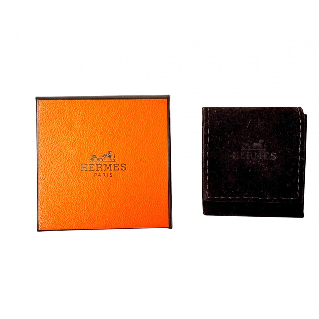 美品 エルメス HERMES エケストル ホース マネークリップ ホースモチーフ シルバー メンズ