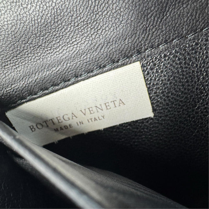 美品 ボッテガヴェネタ Bottega Veneta イントレチャート 長財布 ジップアラウンド 黒 メンズ