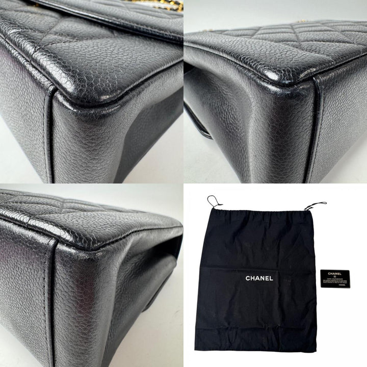 美品 シャネル CHANEL ダイアナ フラップ マトラッセ 25 A01165 キャビアスキン チェーンショルダーバッグ レディース