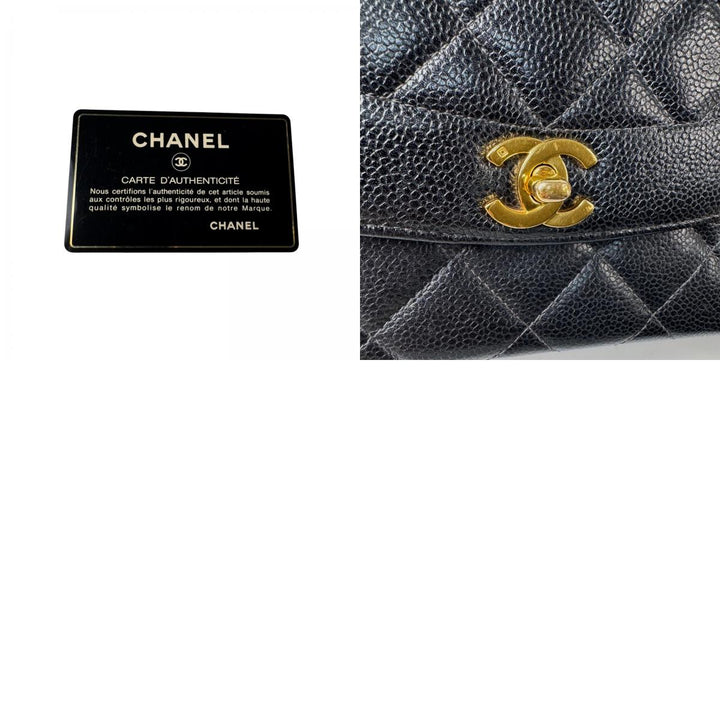 美品 シャネル CHANEL ダイアナ フラップ マトラッセ 25 A01165 キャビアスキン チェーンショルダーバッグ レディース